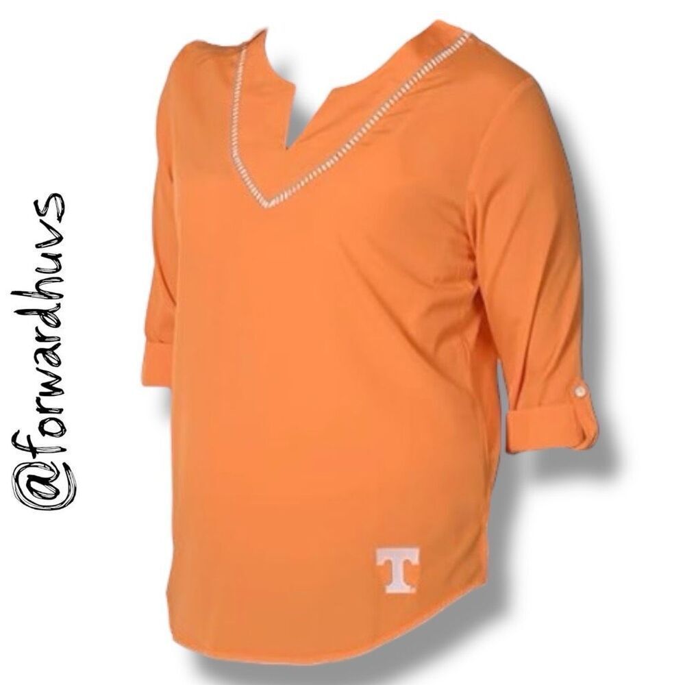 UG Apparel Tennessee Vols Blouse – Orange with White Trim – Size L